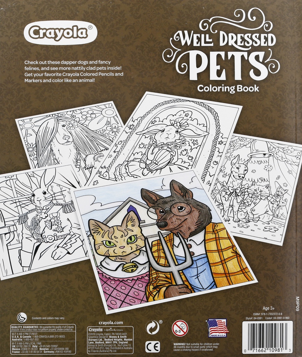 slide 8 of 8, Crayola Well Dressed Pets Coloring Book, 1 ct