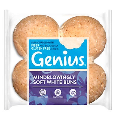 slide 1 of 1, Genius Gluten Free Soft WhiteRolls, 4 ct