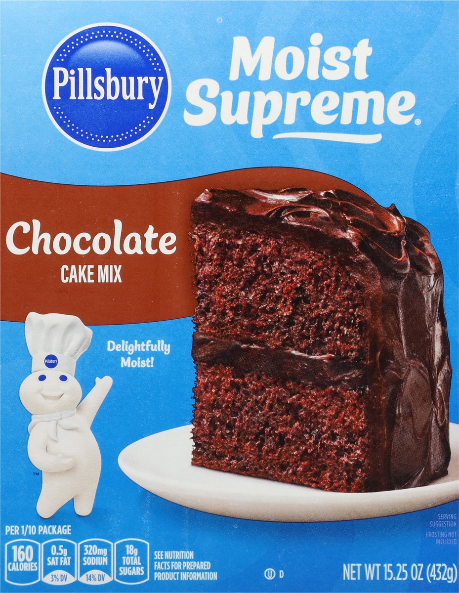 slide 14 of 14, Pillsbury Moist Supreme Chocolate Cake Mix, 15.25 oz Box, 15.25 oz