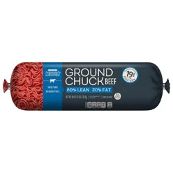 Our Certified 80% Lean / 20% Fat, Ground Chuck Beef Roll, 3 lb.