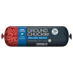 Our Certified 80% Lean / 20% Fat, Ground Chuck Beef Roll, 3 lb.