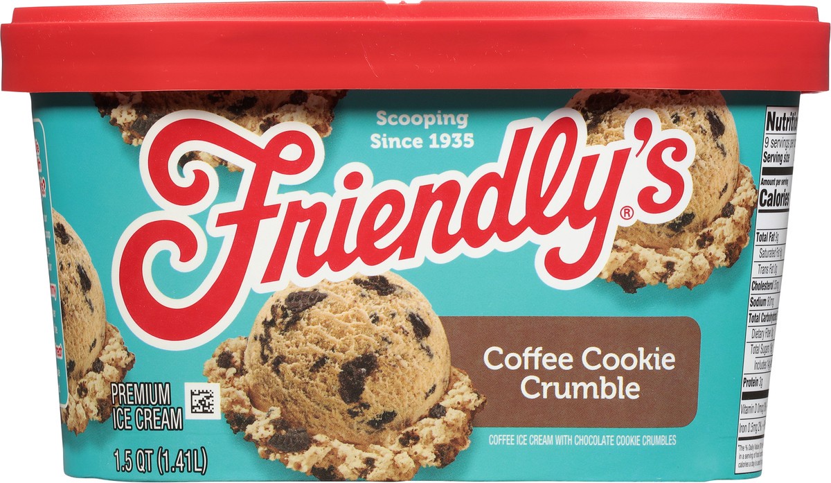 slide 6 of 9, Friendly's Premium Coffee Cookie Crumble Ice Cream 1.5 qt, 1.5 qt