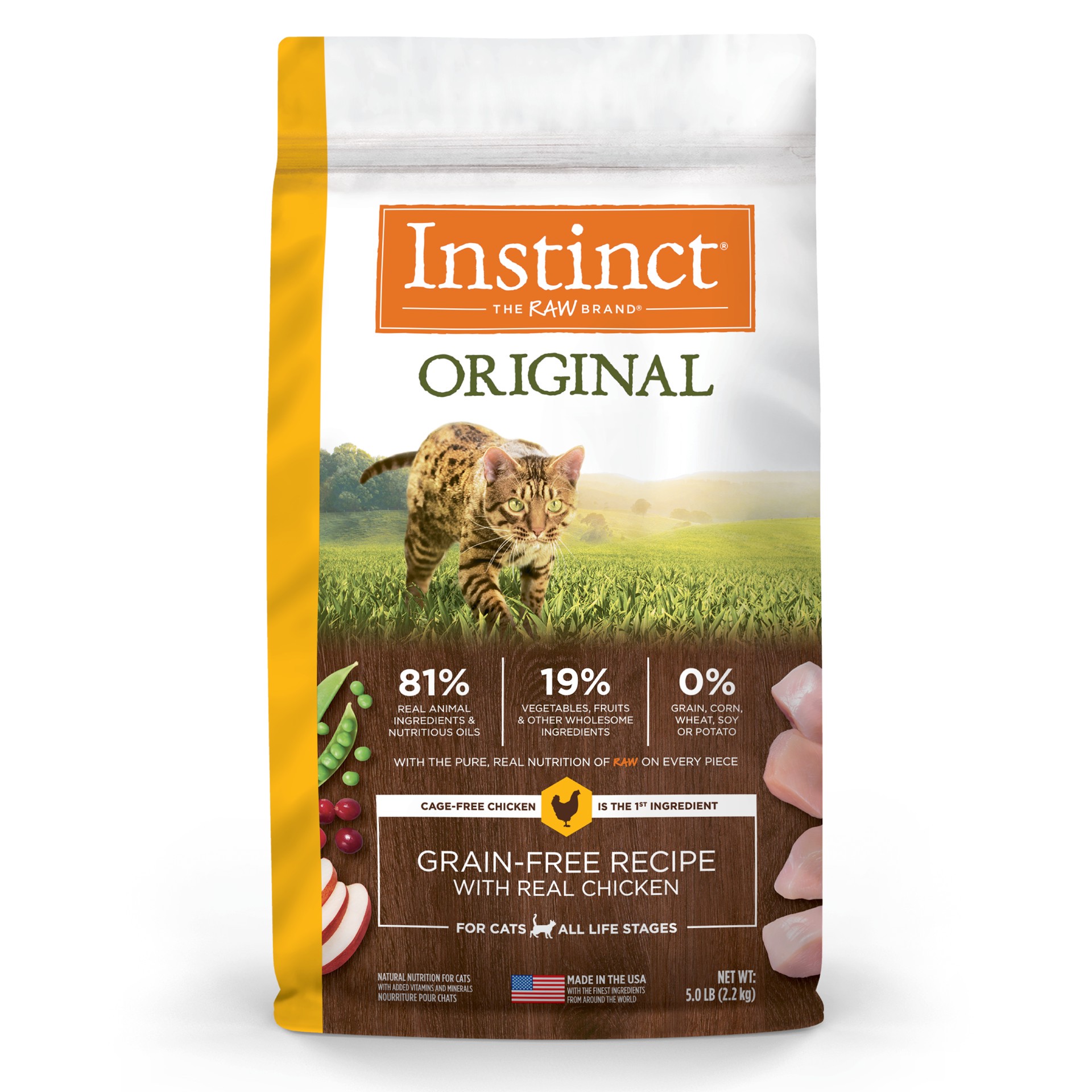 slide 1 of 10, Instinct Original Chicken Dry Cat Food, 5 lb. Bag, 5 lb