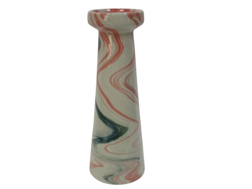 slide 1 of 1, SDS for HD Designs White Stoneware Candle Holder Multicolor, 12.1 in