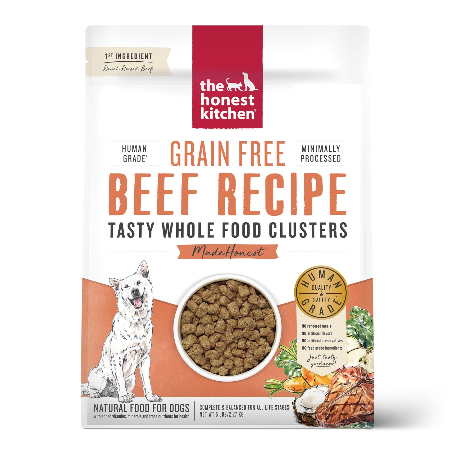slide 1 of 8, The Honest Kitchen Grain Free All Life Stages Beef Recipe Food for Dogs 5 lb, 5 lb