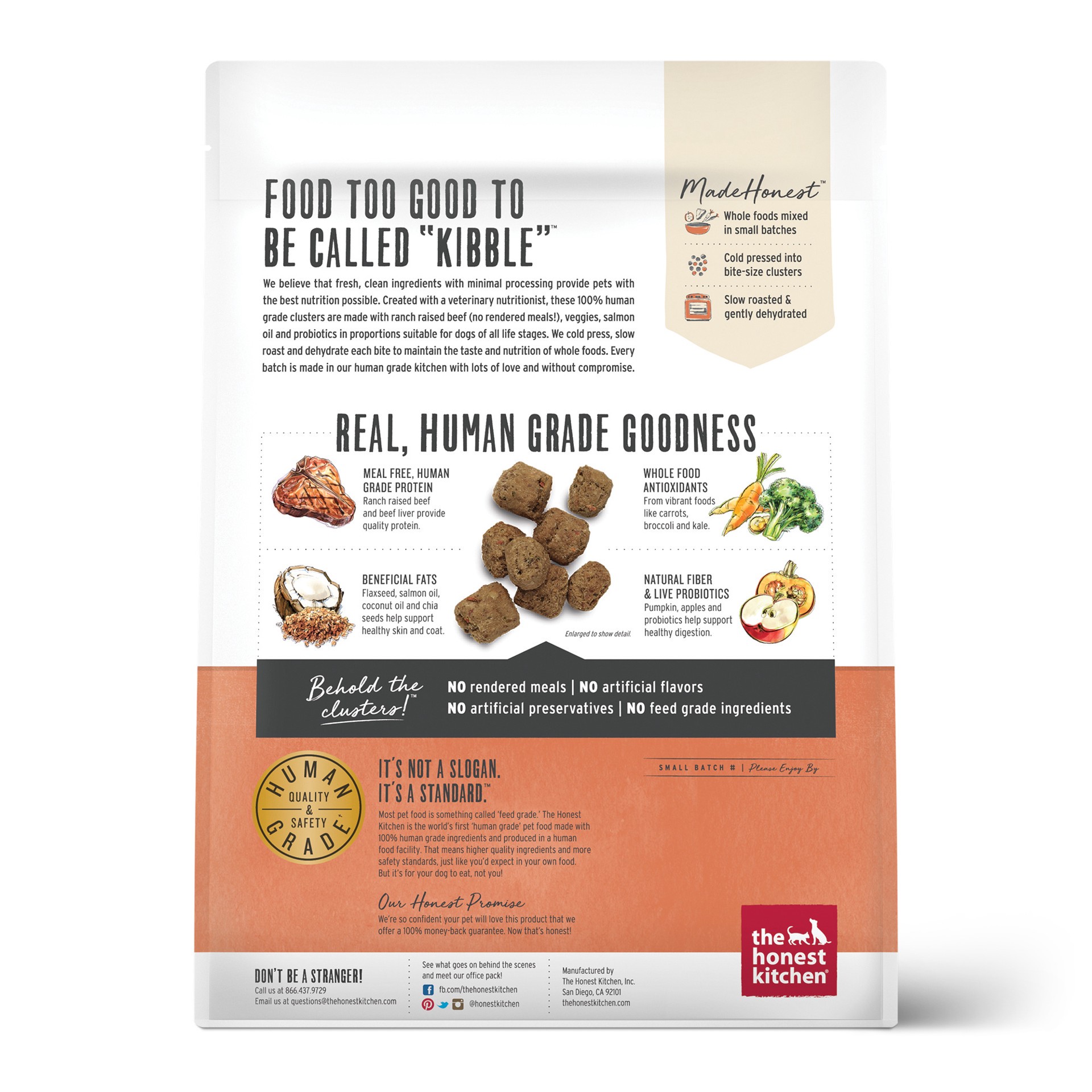 slide 8 of 8, The Honest Kitchen Grain Free All Life Stages Beef Recipe Food for Dogs 5 lb, 5 lb
