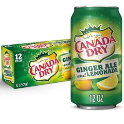 Canada Dry Ginger Ale & Lemonade Soda, 12 Pack 12 fl oz Cans