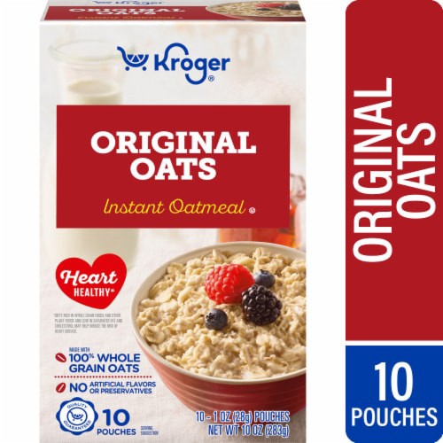slide 1 of 1, Kroger® Original Instant Oatmeal, 10 ct