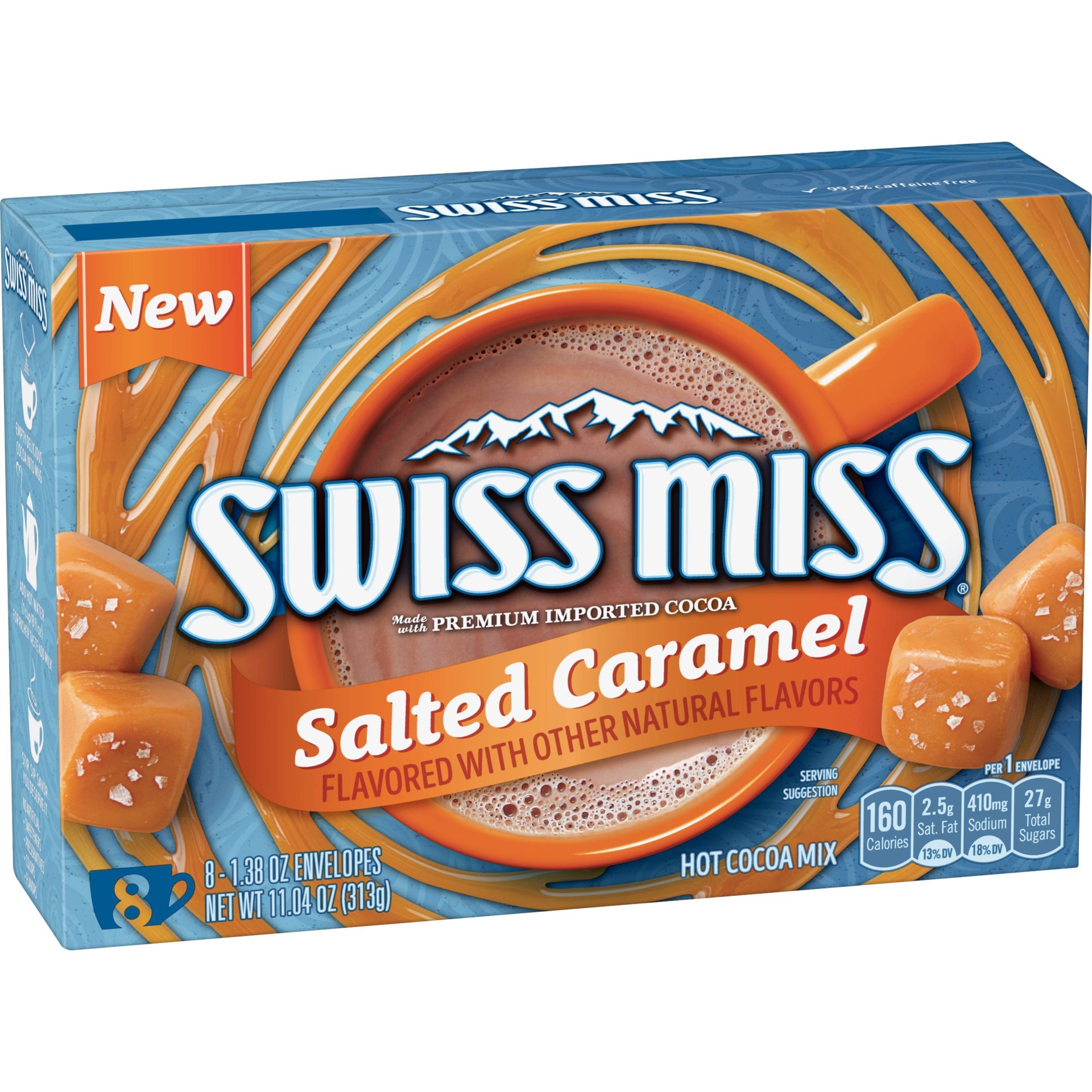 slide 1 of 1, Swiss Miss Indulgent Collection Caramel Delight Hot Cocoa Mix, 8 ct