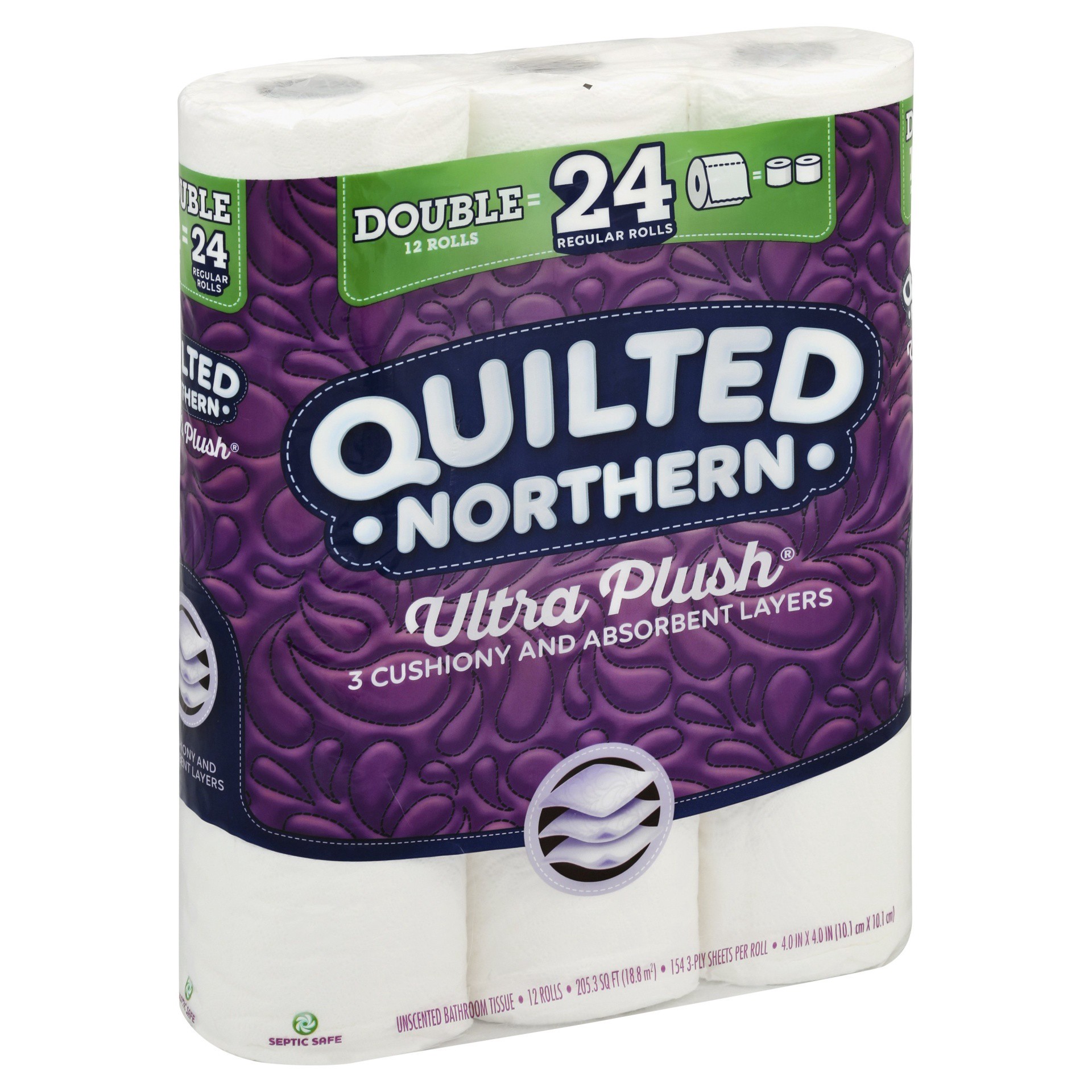 slide 1 of 6, Quilted Northern Bathroom Tissue 12 ea, 12 ct