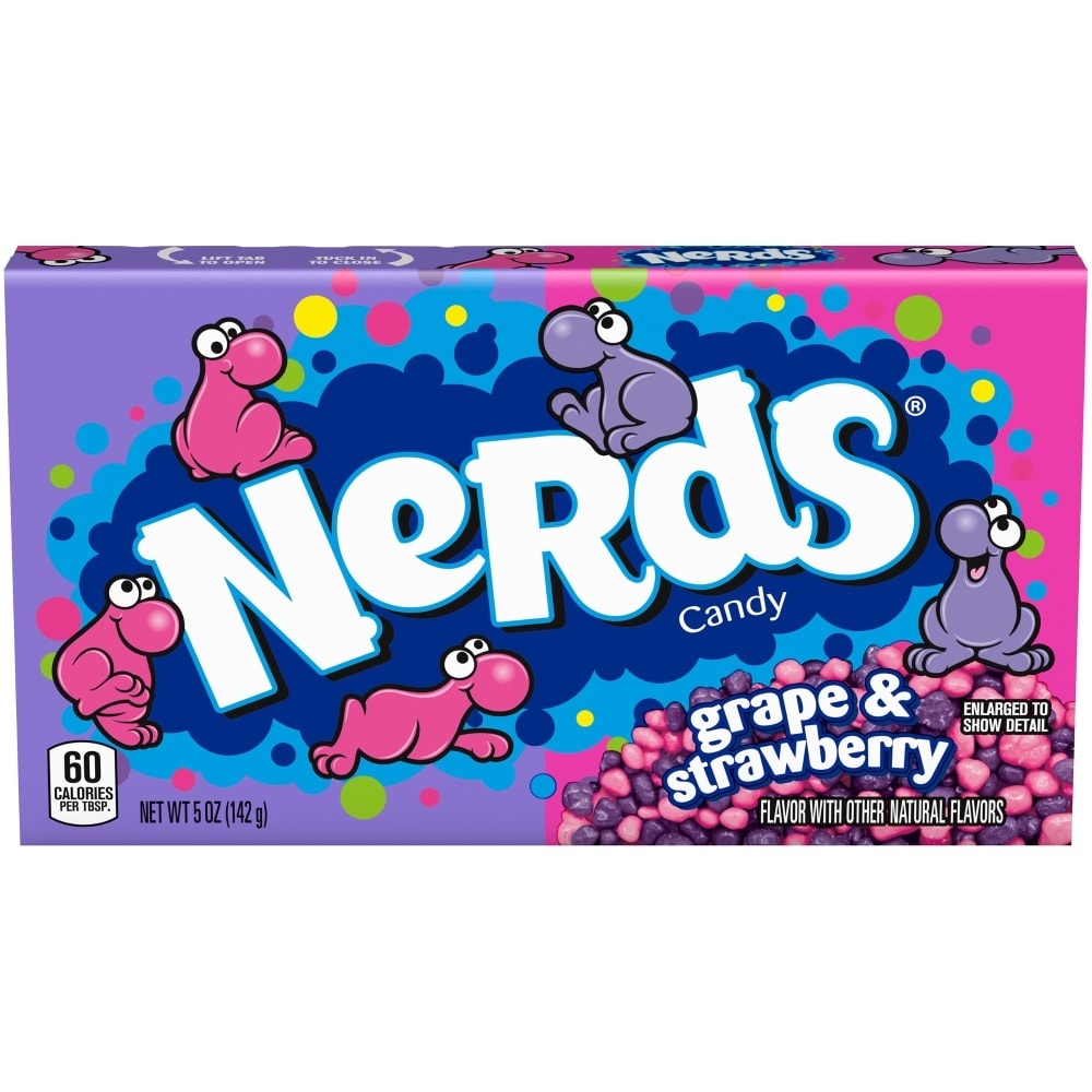 slide 1 of 1, Nerds Grape And Strawberry Candy Theatre Box, 5 oz