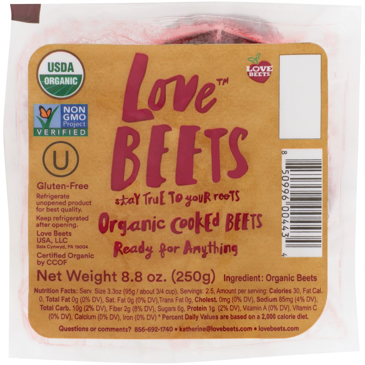 slide 1 of 9, Love Beets Cooked Beets Organic, 8.8 oz