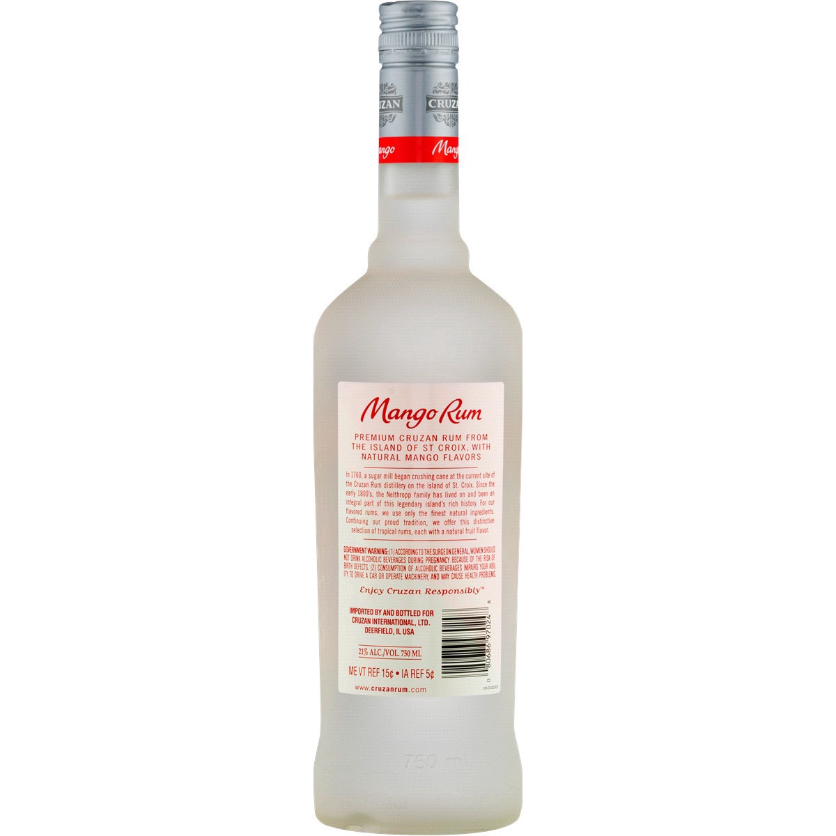 slide 5 of 5, Cruzan Mango Rum, 750 ml