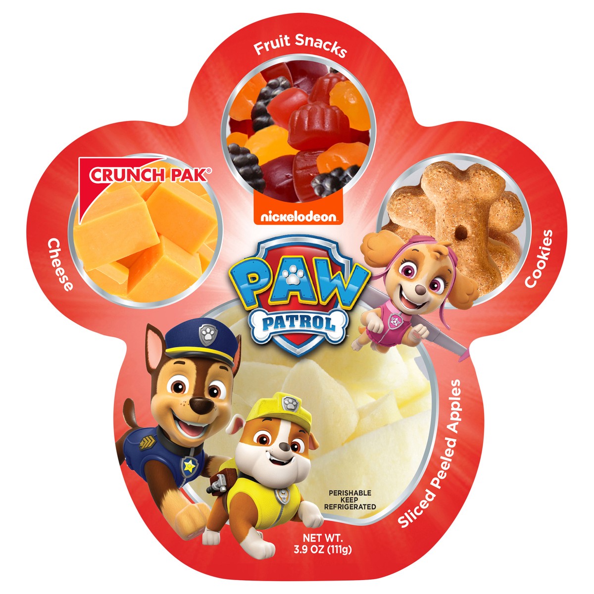 slide 1 of 4, Crunch Pak Paw Patrol Cheese, Fruit Snacks, Cookies & Sliced Peeled Apples 3.9 oz, 3.9 oz