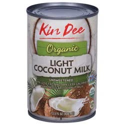 Kin Dee Organic Unsweetened Light Coconut Milk 13.5 fl oz