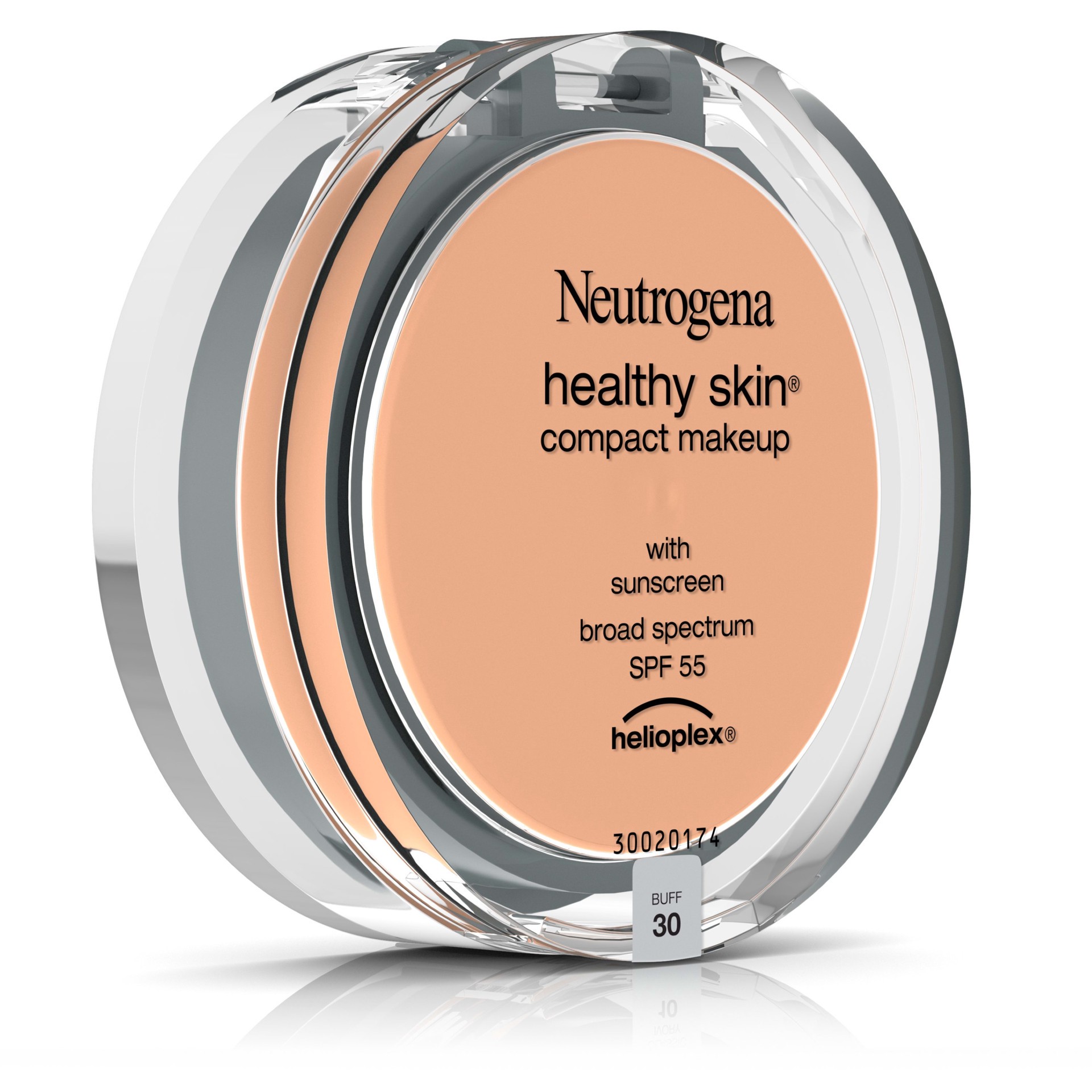 slide 3 of 5, Neutrogena Healthy Skin Compact Makeup Broad Spectrum SPF 55, Buff 30, .35 Oz, 0.35 oz