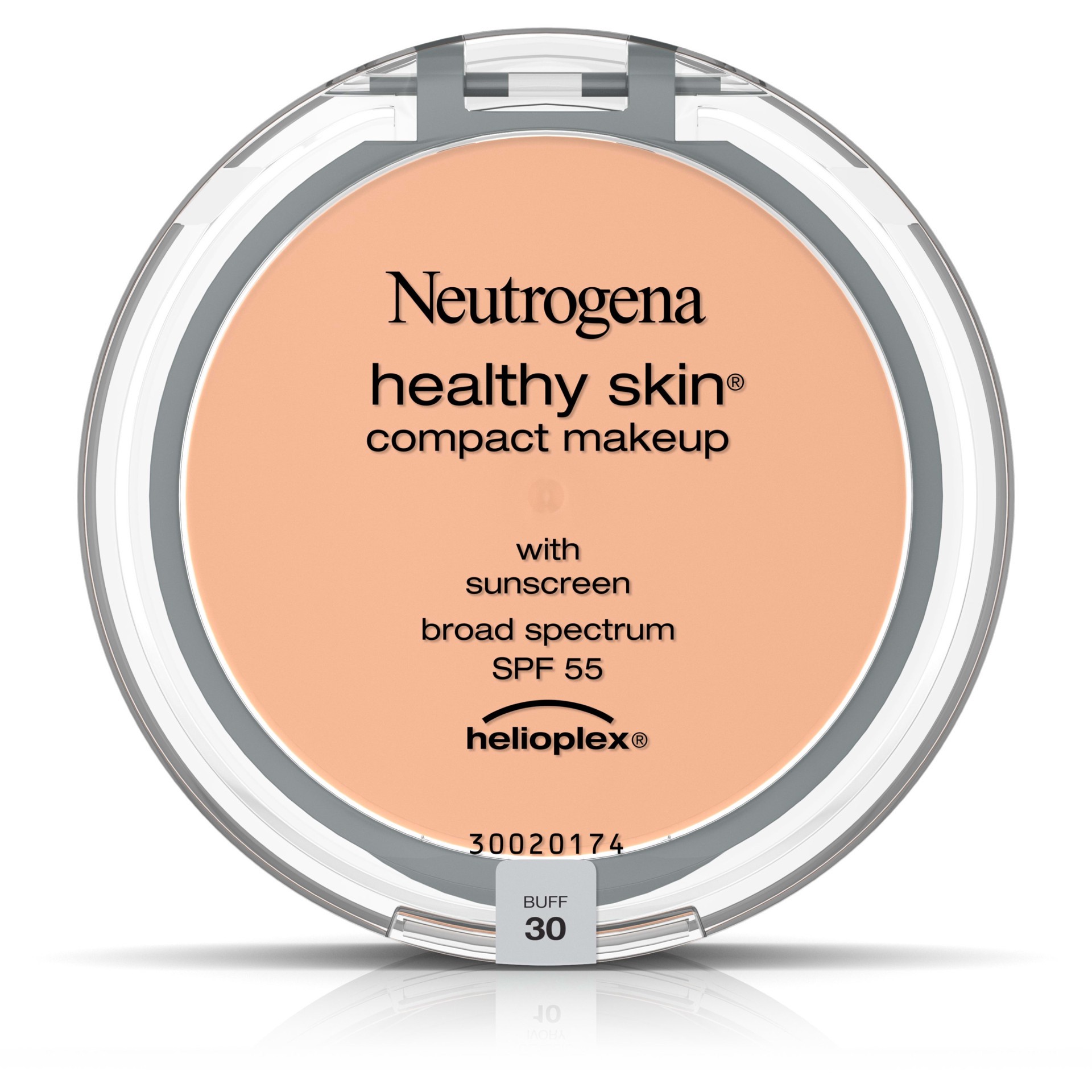 slide 4 of 5, Neutrogena Healthy Skin Compact Makeup Broad Spectrum SPF 55, Buff 30, .35 Oz, 0.35 oz