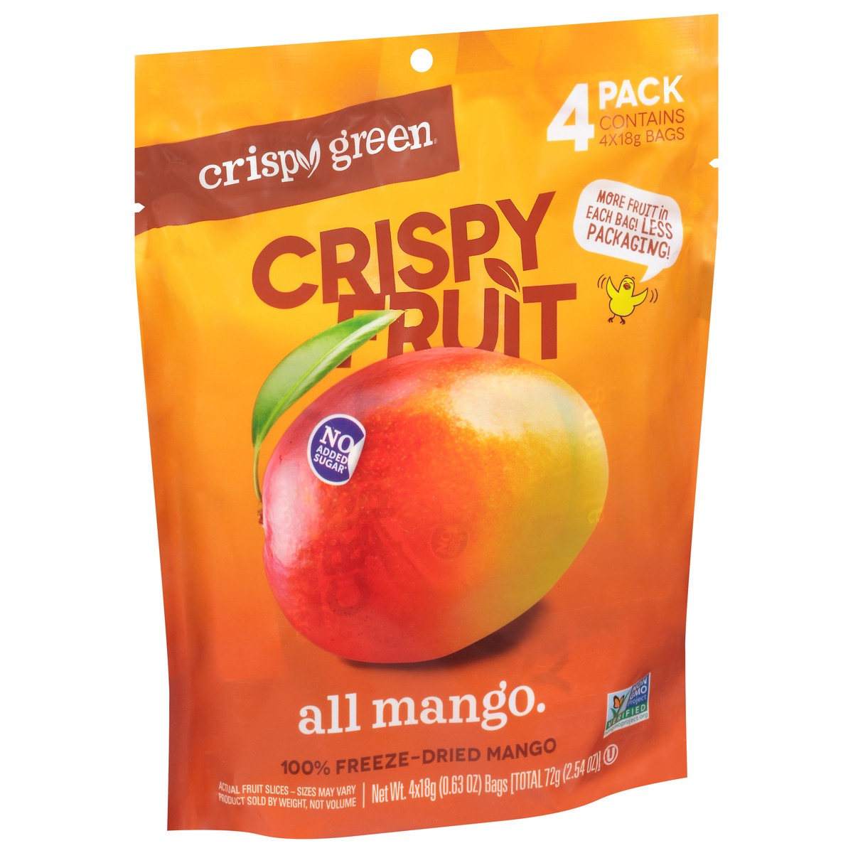 slide 2 of 12, Crispy Green 100% Freeze-dried Mango Slices, 1 ct