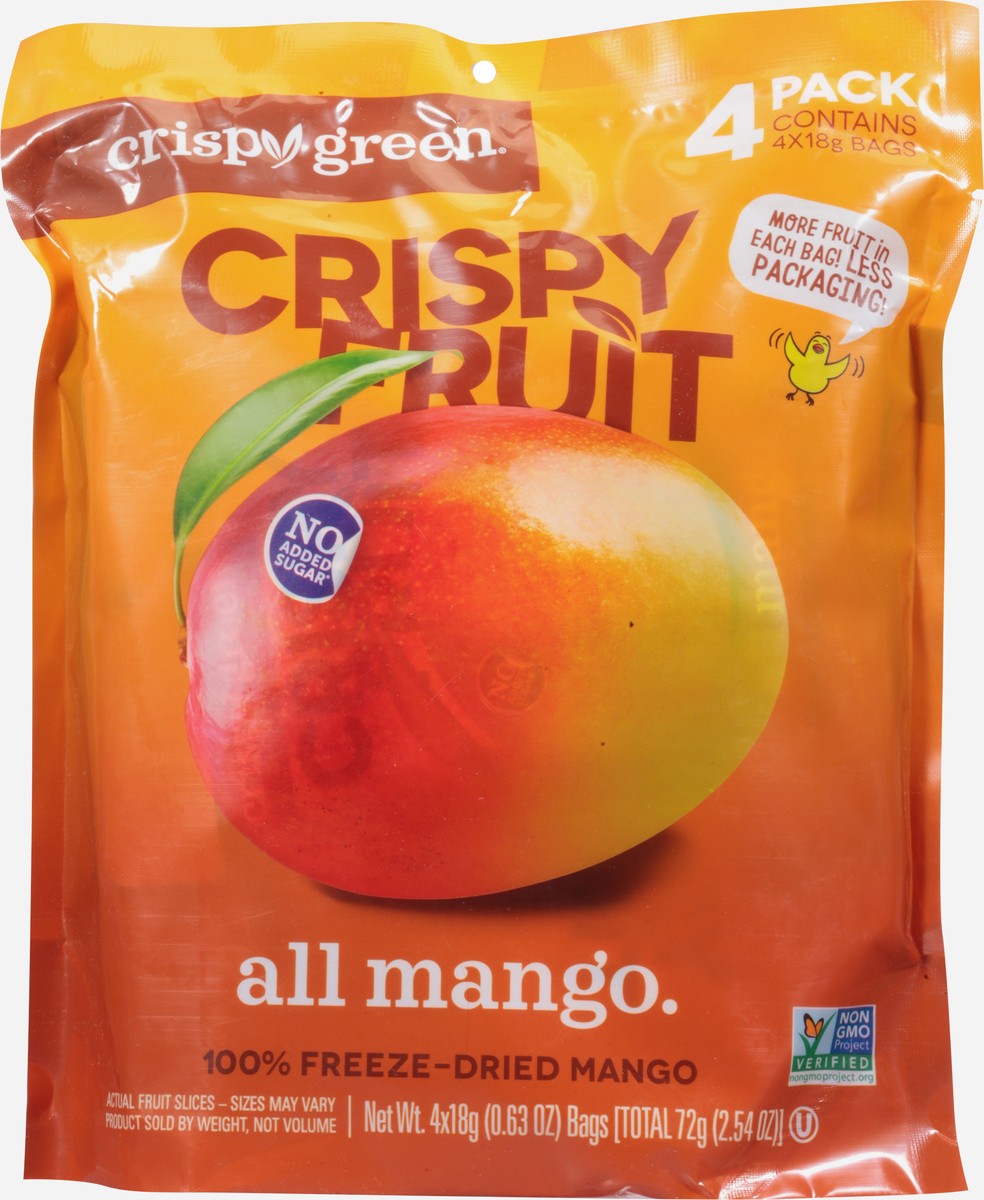slide 10 of 12, Crispy Green 100% Freeze-dried Mango Slices, 1 ct