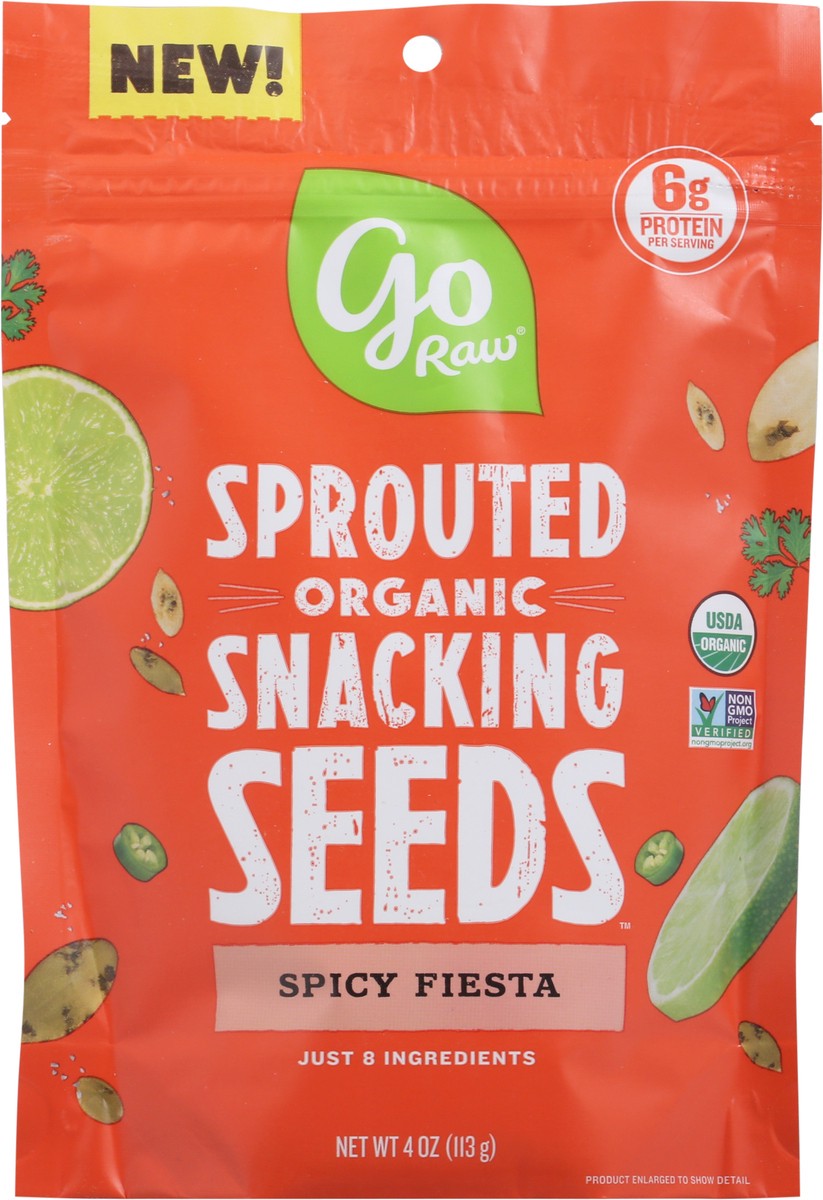 slide 2 of 9, Go Raw Spicy Fiesta Sprouted Snacking Seeds 4 oz, 4 oz