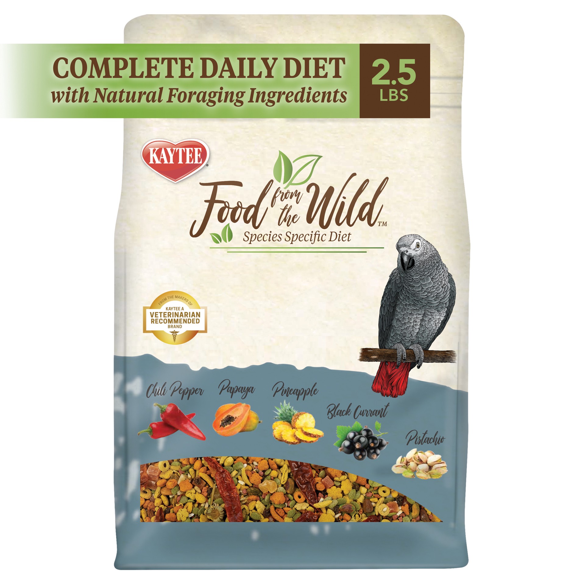 slide 5 of 10, Kaytee Food from the Wild, Parrot Food, 2.5 Pounds, 2.5 lb