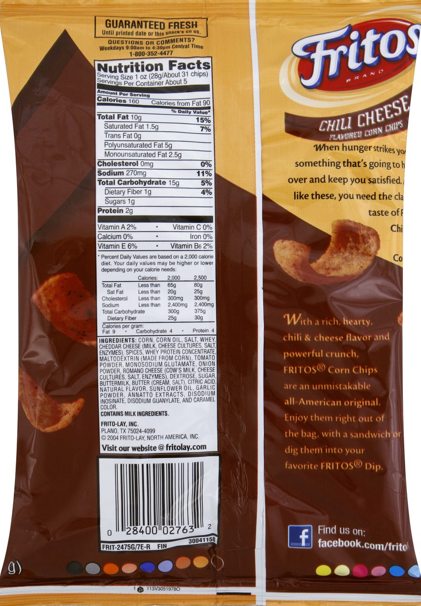 slide 6 of 6, Fritos Chili Cheese Flavored Corn Chips, 4.62 oz