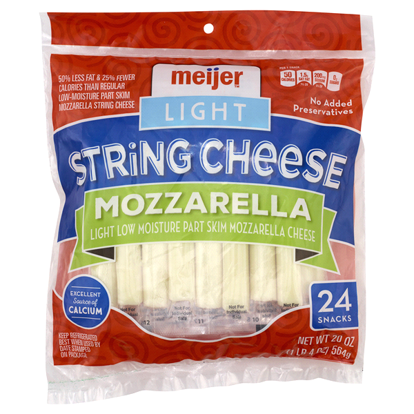 slide 1 of 1, Meijer Light String Cheese, 24 ct