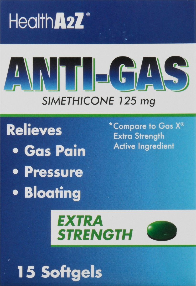 slide 3 of 13, HealthA2Z Softgels 125 mg Extra Strength Anti-Gas 15 ea, 15 ct