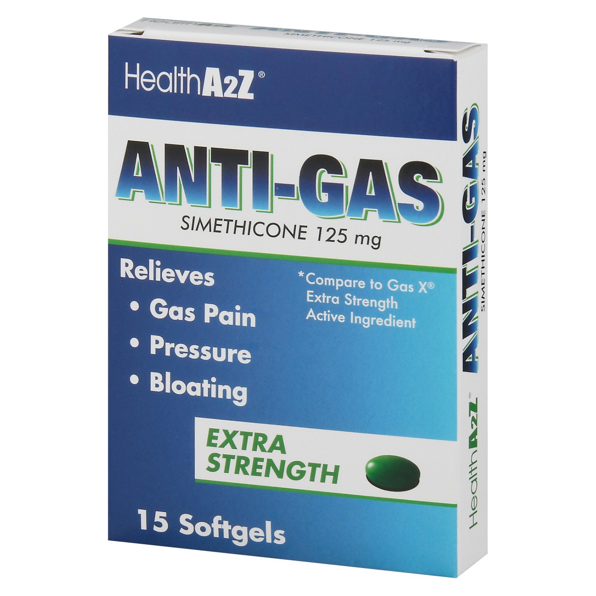 slide 4 of 13, HealthA2Z Softgels 125 mg Extra Strength Anti-Gas 15 ea, 15 ct