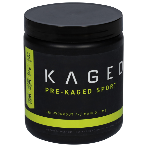 slide 1 of 1, Kaged Pre-Kaged Sport Mango Lime Pre-Workout 9.38 oz, 9.38 oz