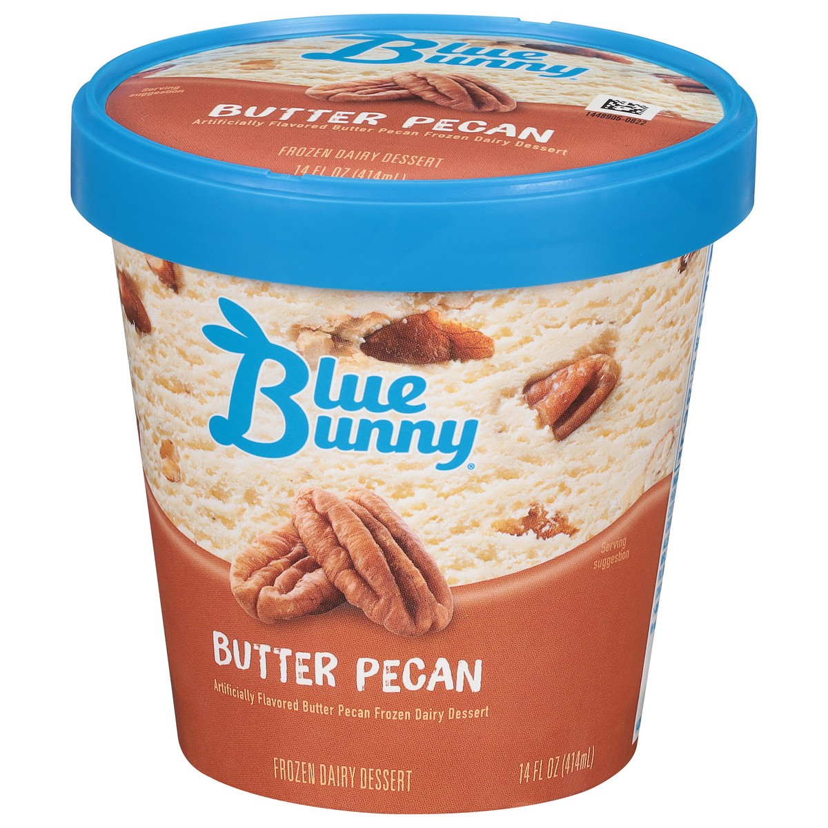 slide 2 of 9, Blue Bunny Butter Pecan Frozen Dessert, 14 fl oz, 14 oz