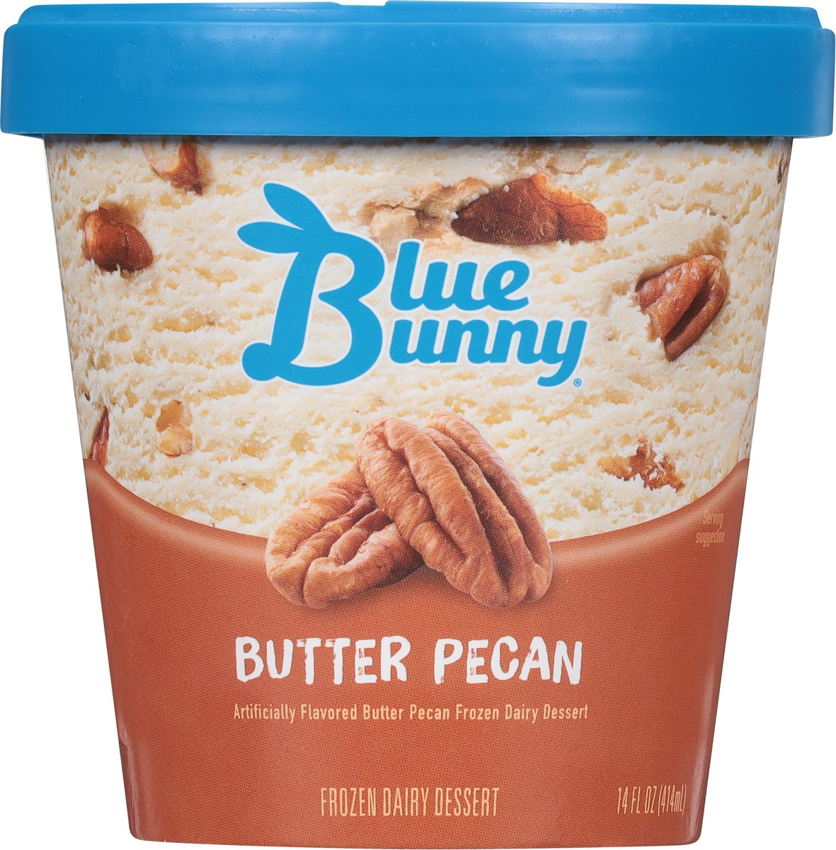 slide 3 of 9, Blue Bunny Butter Pecan Frozen Dessert, 14 fl oz, 14 oz