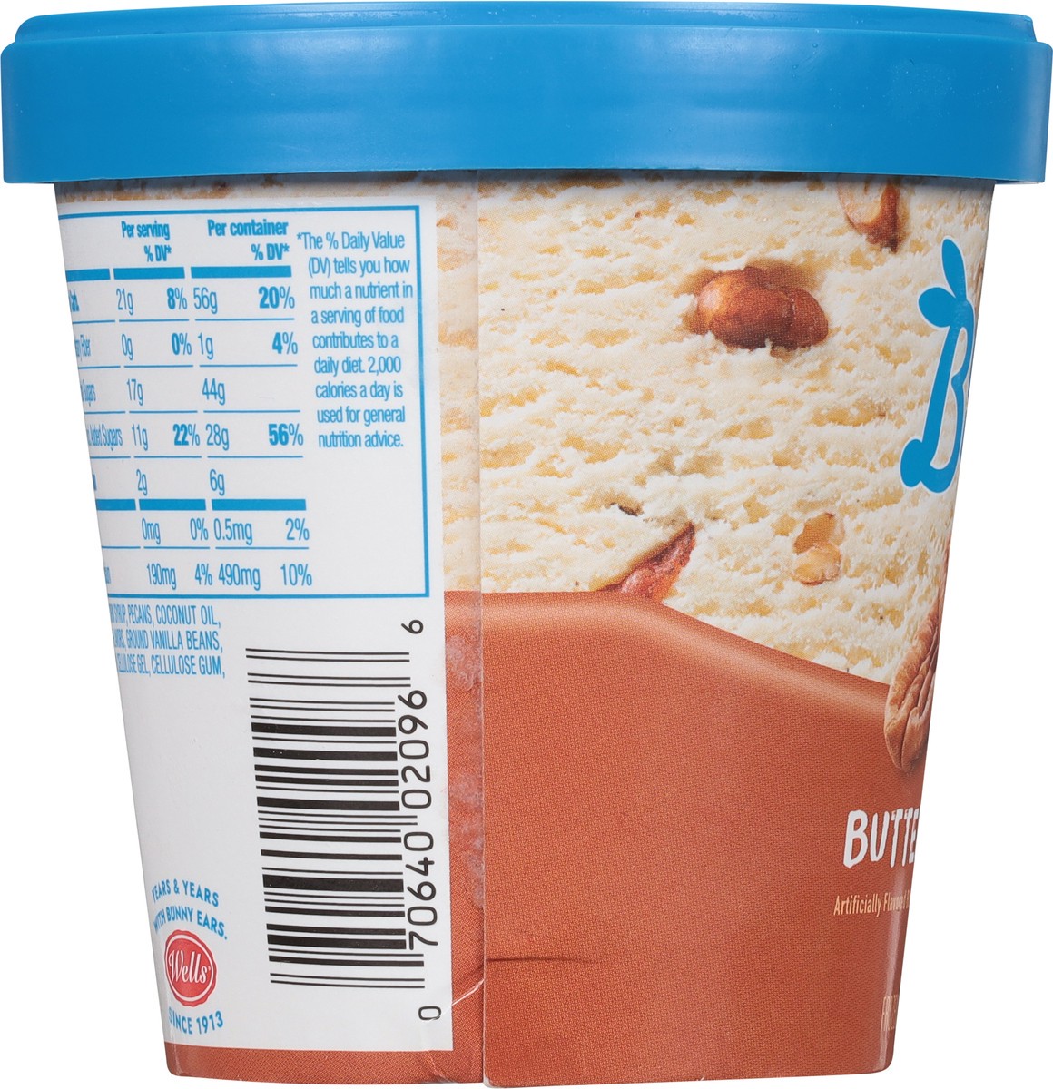 slide 7 of 9, Blue Bunny Butter Pecan Frozen Dessert, 14 fl oz, 14 oz