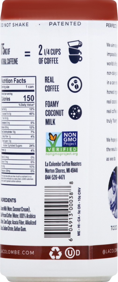 slide 10 of 13, La Colombe Coconut Milk Mocha Draft Latte, 12 ct; 9 fl oz