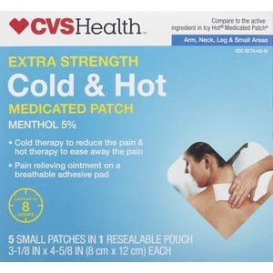 slide 1 of 1, CVS Health Extra Strength Cold & Hot Medicated Patches, 5 ct; SM