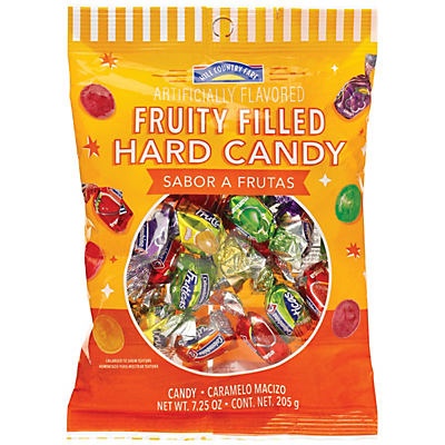 slide 1 of 1, Hill Country Fare Fruity Filled Hard Candy, 7.25 oz