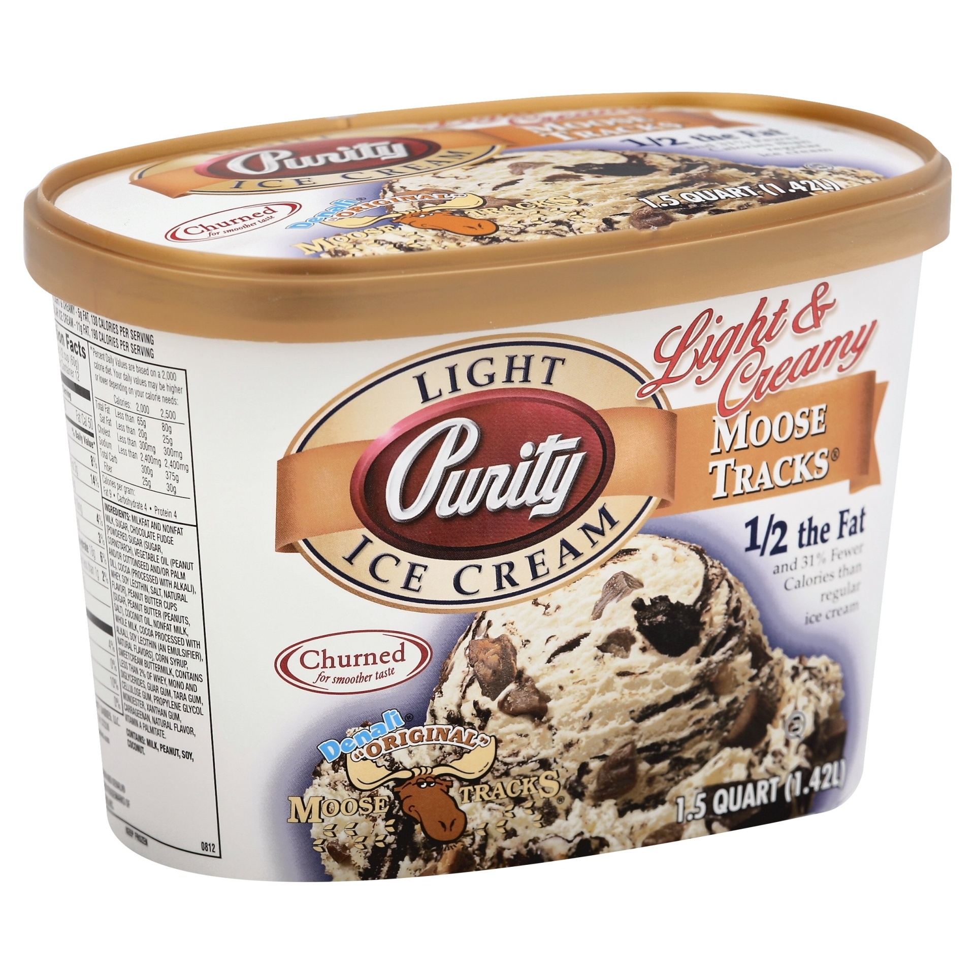 slide 1 of 1, Purity Moose Tracks Light Ice Cream, 48 fl oz