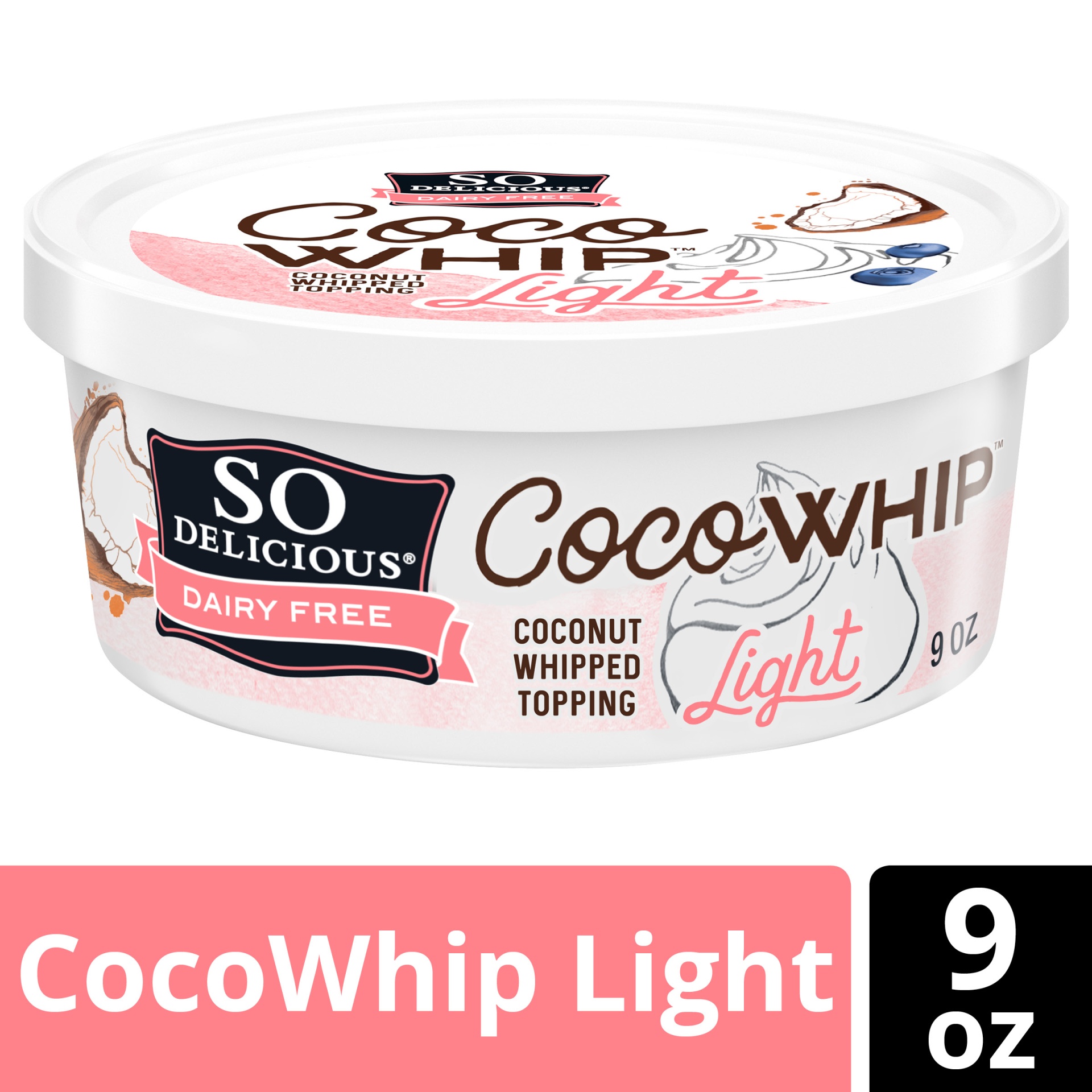 slide 1 of 5, So Delicious Dairy Free Light CocoWhip Light, 9 oz