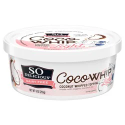 So Delicious Cocowhip Coconut Whipped Topping, Dairy Free, Vegan Whipped Cream Alternative, Light, Non-GMO, Kosher, 9 oz