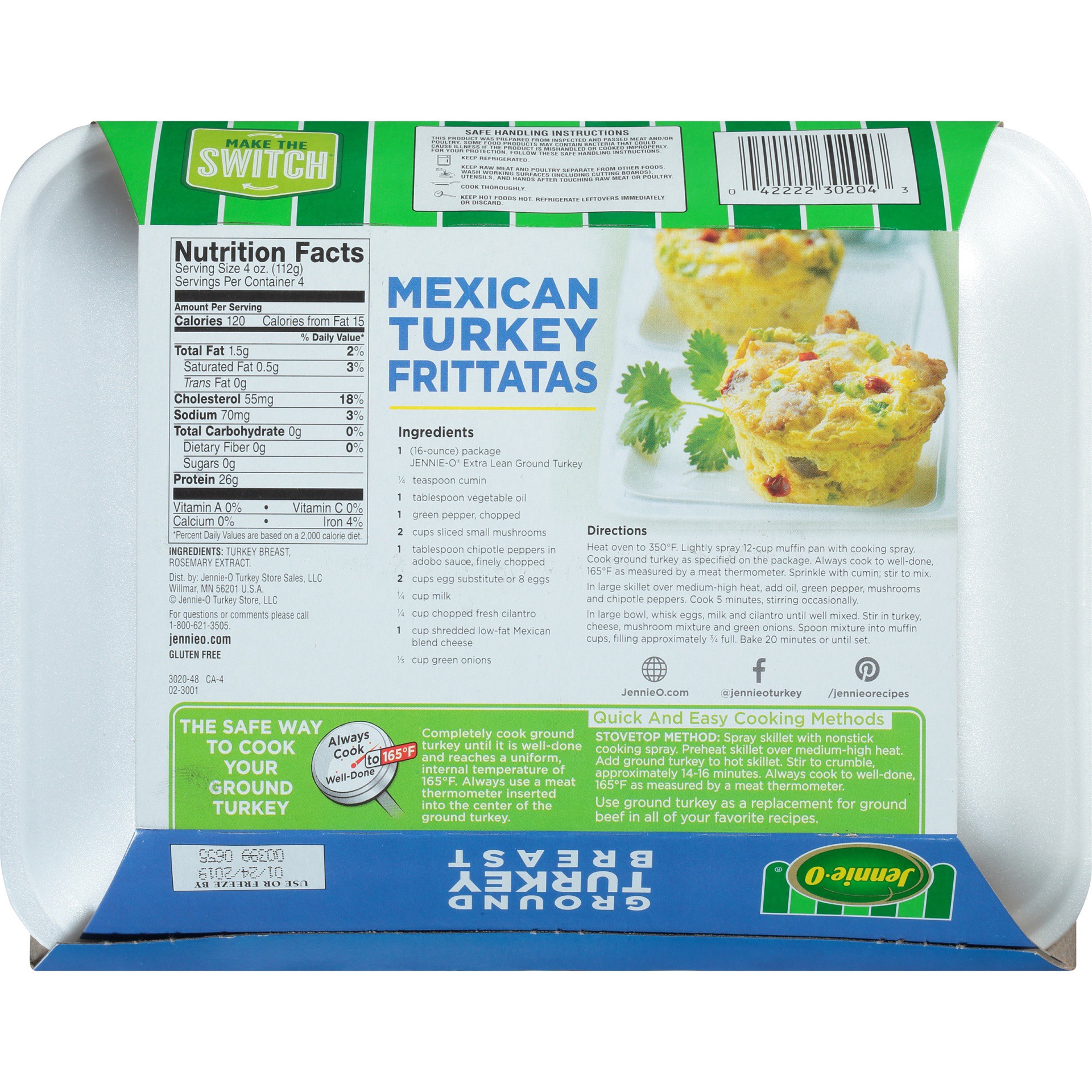 slide 2 of 6, JENNIE-O Ground Turkey Breast 99% Lean / 1% Fat - 1 lb. tray, 16 oz