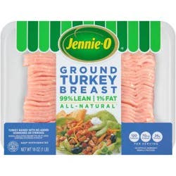 JENNIE-O Ground Turkey Breast 99% Lean / 1% Fat - 1 lb. tray