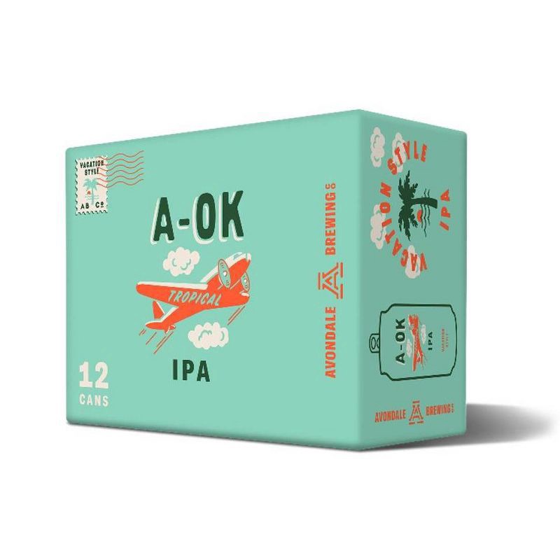 slide 1 of 3, Avondale A-OK IPA - 12pk/12 fl oz Cans, 12 ct; 12 fl oz