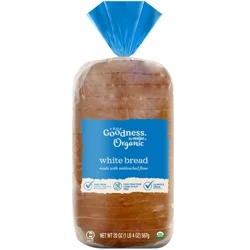 True Goodness Organic White Bread, 20 oz