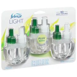 Febreze Plug In Air Freshener, Odor-Fighting Scented Oil Refill, Light Bamboo Scent, 3 Refills