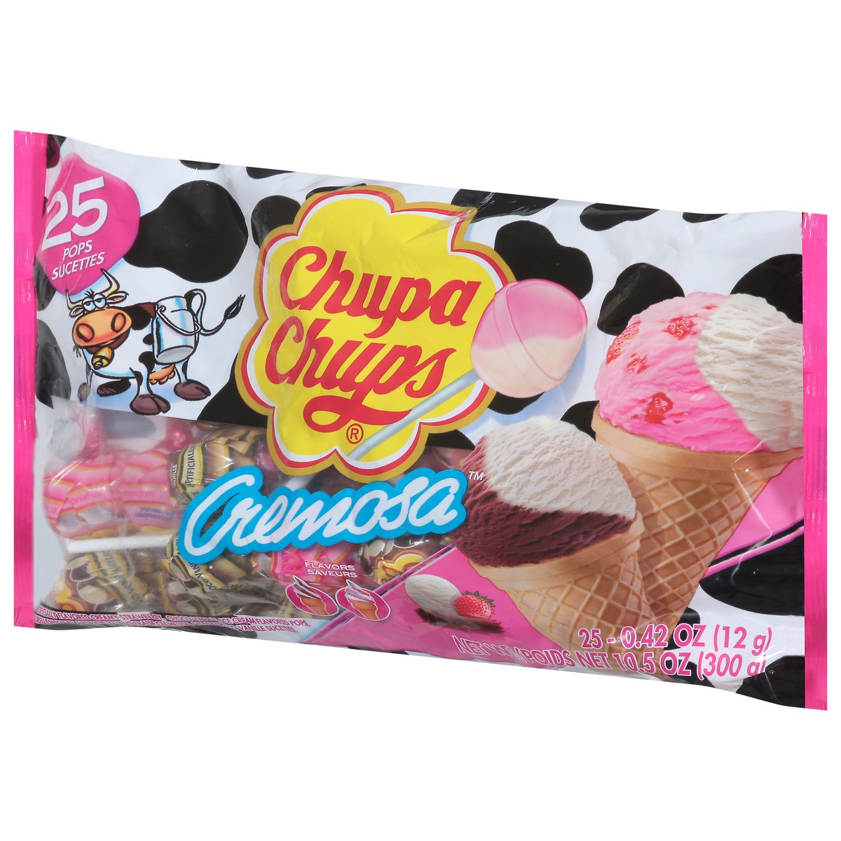 slide 6 of 9, Chupa Chups Laydown Bag Cremosa Lolliops - 10.5 oz, 10.5 oz