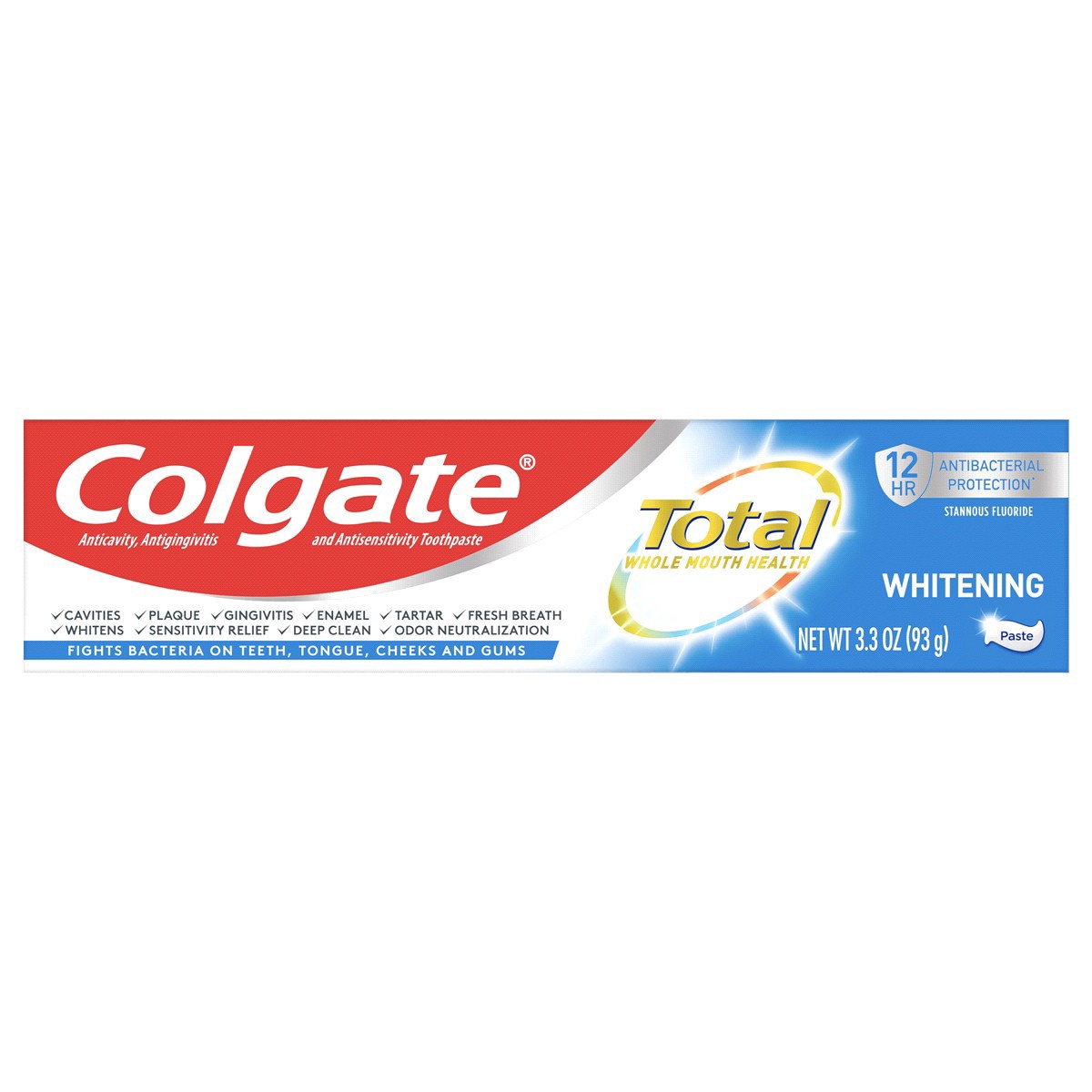 slide 1 of 7, Colgate Total Whitening Toothpaste, 3.3 oz., 3.3 oz