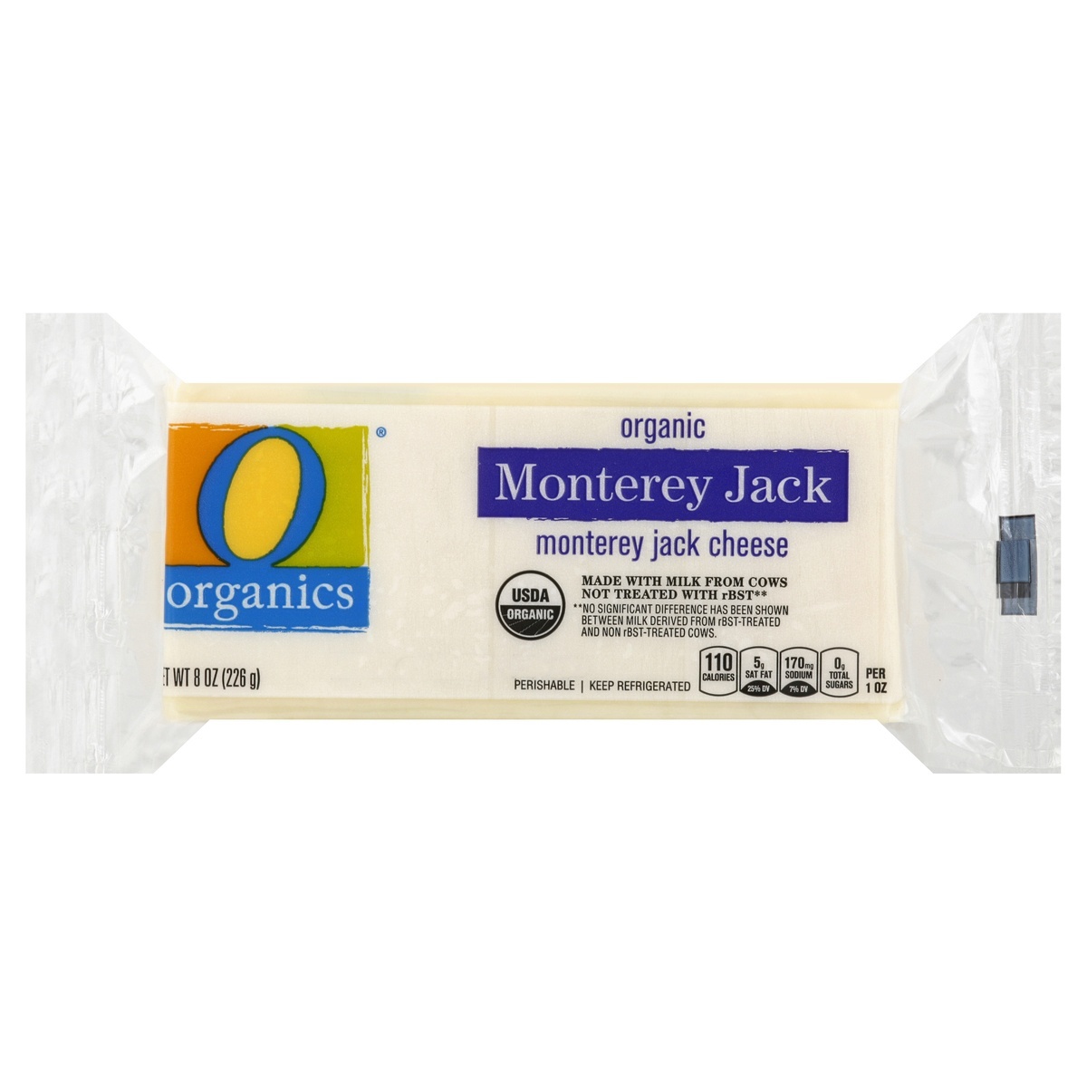 slide 1 of 5, O Organics Organic Cheese Monterey Jack, 8 oz