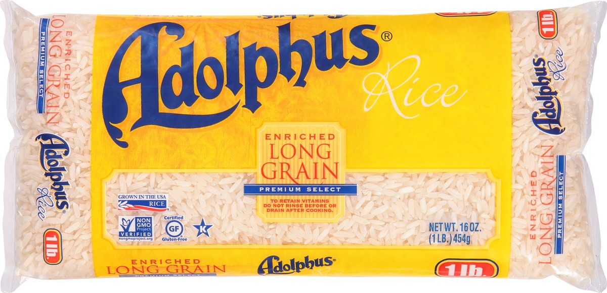 slide 5 of 9, Adolphus Long Grain Enriched Rice 16 oz, 16 oz