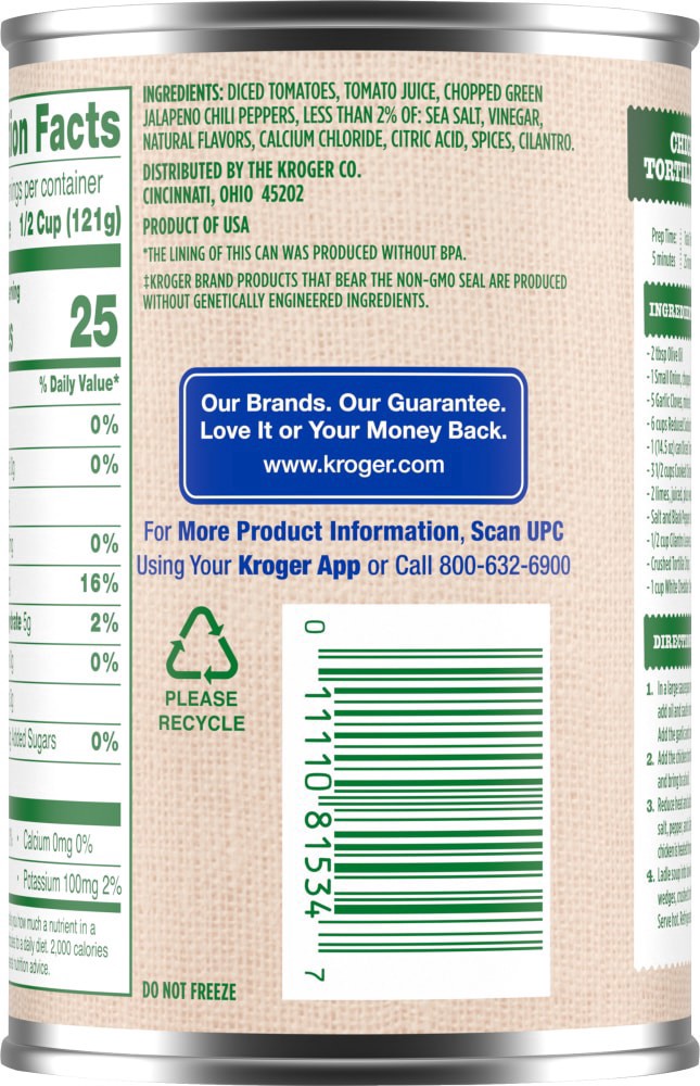 slide 3 of 4, Kroger Diced Tomatoes With Jalapeno Peppers, 14.5 oz