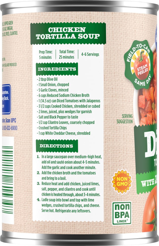slide 4 of 4, Kroger Diced Tomatoes With Jalapeno Peppers, 14.5 oz